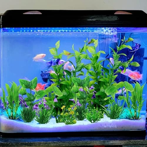 PietyPet Fish Tank Accessories Green Plants, 10pcs Green Fish Tank Decorations, Aquarium Decor Plastic Plants thumbnail 5
