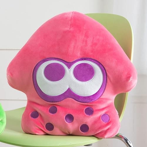 Club Mocchi-Mocchi- Nintendo Splatoon 3 Plush — Neon Pink Inkling Squid Plushie — Collectible Squishy — 15 Inch thumbnail 2