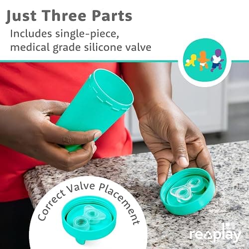 Re-Play Spill-Proof Sippy Cups - Reusable 10 Oz Set of 6, Dishwasher & Microwave Safe, Made in USA, Fairytale thumbnail 9