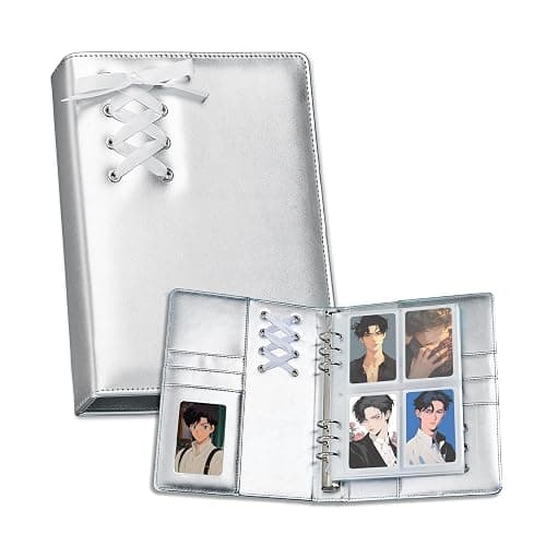 Mandu Deco Coquette A5 Silver Ballerina Lace Binder, 10 Pocket Pages for Kpop Photocards, 1 Set of Backboards - Image 1
