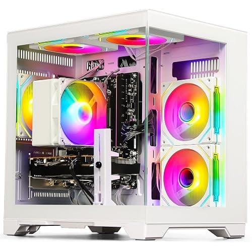 LXZ Gaming Desktop PC, Ryzen 5 5500,GeForce RTX 3050 6GB 16GB DDR4 RAM | 512GB NVMe SSD, DP HDMI DVI,Prebuilt Tower Computer for Gaming, Home and Office thumbnail 2