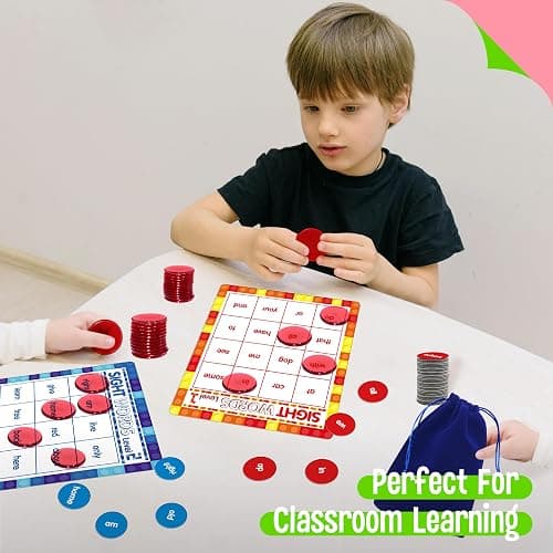 SpriteGru Sight Word Bingo Game, 120 Sight Words Learn to Read Level 1 & Level 2 Bingo Board Game Dolch's & Fry's Words Lists for Kindergarten and Preschool Kids 4-8, Perfect for Classroom & at Home thumbnail 7