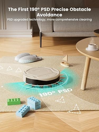 Lefant M210 Pro Robot Vacuum, Strong 2200Pa Suction, 120 Min Runtime, Super Slim Thin, Low Noise, Self-Charging, Wi-Fi/App/Alexa Control, Ideal for Pet Hair & Hard Floors thumbnail 4