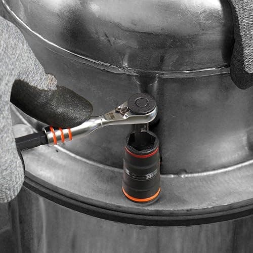 711L Mini Ratchet Wrench DUO - One of the World's Smallest 1/4" Ratchet Wrench For Tight Spaces - For Flat (32mm) and Standard (25mm) Double-ended Bit thumbnail 9