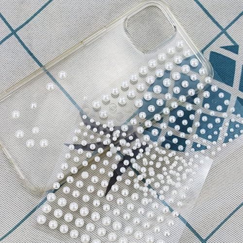 Lot de 660 perles autocollantes demi-rondes colorées et blanches à dos plat pour maquillage, maquillage, téléphone, loisirs créatifs, fabrication de cartes, scrapbooking (4 feuilles) thumbnail 4