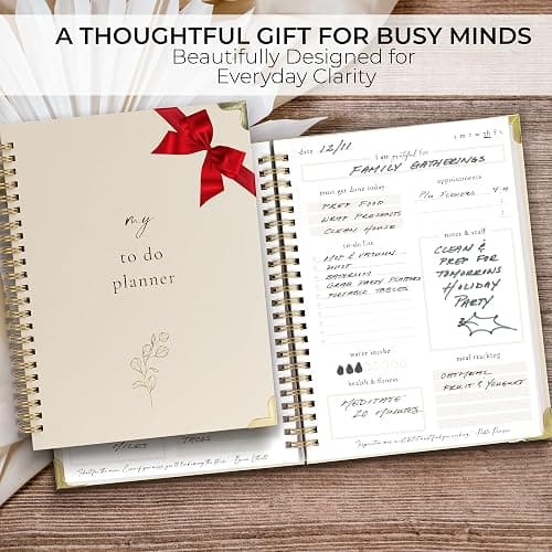 Beautiful To Do List Notebook - Aesthetic Daily Planner to Easily Organize Your Tasks And Boost Productivity - Stylish Undated ADHD Planner Gift and The Perfect School or Office Supplies For Women thumbnail 5