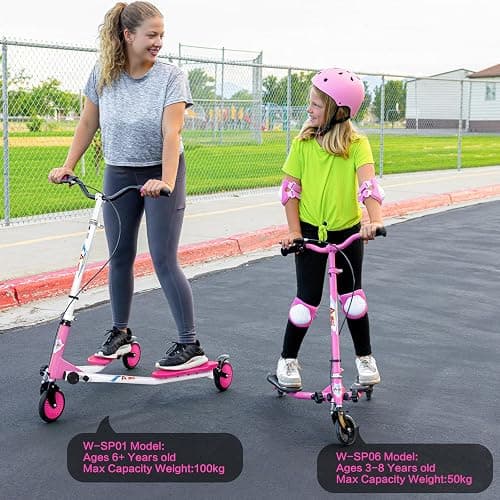 AOODIL Swing Scooter Adjustable 3 Wheels Foldable Wiggle Scooter Self Drifting for Kids/Teen/Adults Age 6+ thumbnail 6