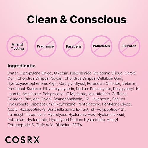 COSRX Pink Peptide Collagen Hydrogel Eye Patches Wrinkle Patches for Puffy Eyes, Dark Circles, Eye Bags, Wrinkles and Fine Lines, Firming and Depuffing Under Eye Masks, Korean Skincare 60 Patches thumbnail 9