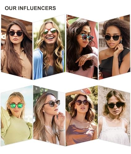 SOJOS Small Round Classic Polarized Sunglasses for Women Men Vintage Style UV400 Lens MAY SJ2113 thumbnail 3