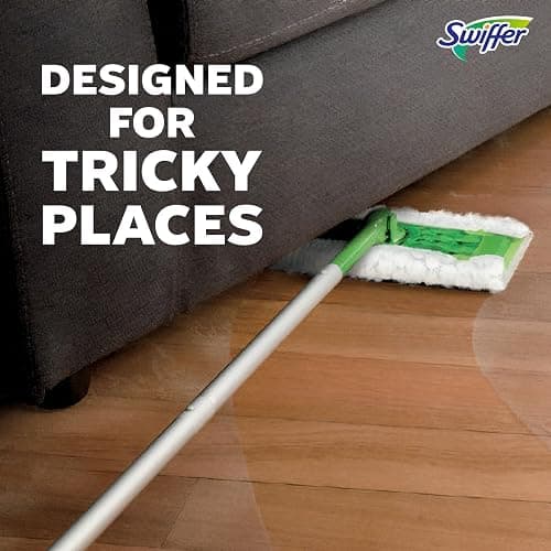Swiffer Sweep + Mop, Broom & Mop Alternative, Dry & Wet Floor Cleaner for Dirt, Dust, Hair, All Purpose Cleaning Tool for Home, Bathroom, Kitchen, Set Includes 1 Sweeper, 14 Dry Pads, 5 Wet Pads Fresh thumbnail 6