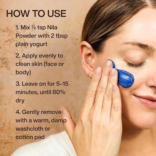 Moroccan Mchicha Moroccan Nila Powder for Skin, Nila Mask with Instructions, Moroccan Skin Care, 30 grams thumbnail 3