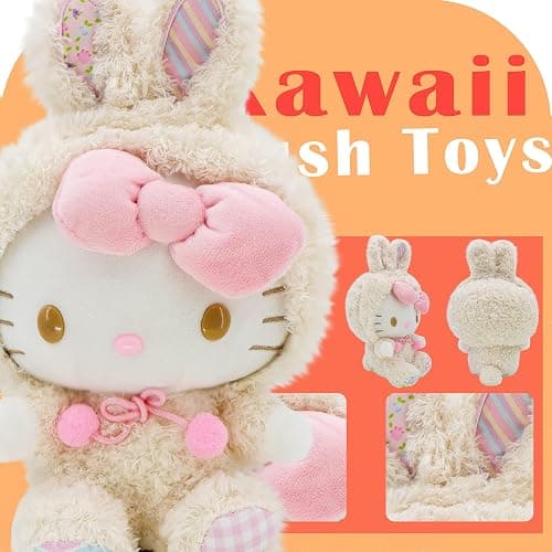 COAQAC Kawaii Cartoon Bunny Cross-Dressing Series Plush,Rabbit Stuffed Cute Soft Doll Toys, Plush Pillow Stuffed Animals Toy Birthday Gifts for Girls Kids (Large) thumbnail 6