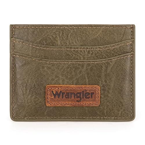 Montana West X Wrangler Card Holder Wallet Minimalist Small Credit Card Wallet Rfid Blocking Ultra Slim ID Card Holder for Women - Graceful-Green