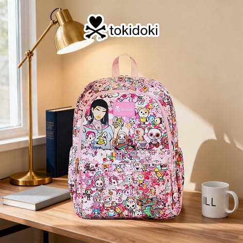 Tokidoki Unicorno Backpack Daily Shoulder Bag Large Capacity Portable Travel Backpack Casual Daypack Cartoon Travel Bag (Hanami Picnic) thumbnail 9