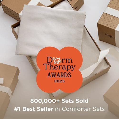 Bedsure Full Size Comforter Set, Soft Cationic Dyed Bed Set 3 Pieces | Beige, Breathable, Comfortable for All Season, Skin-Friendly, Melange, Home Decor Gift, Bedding Set, Cozy for Bedroom, Modern thumbnail 5