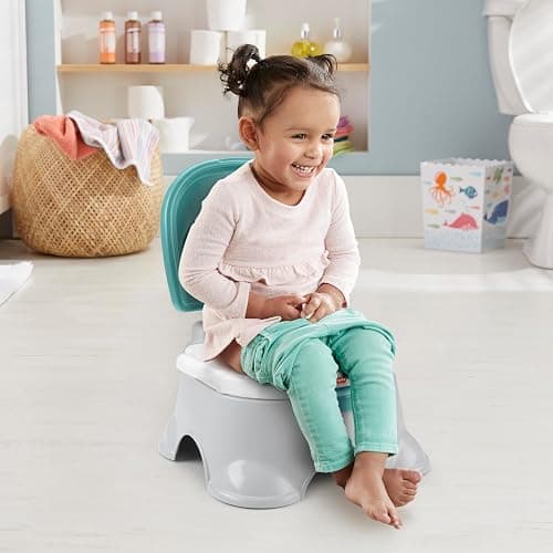 Fisher-Price™ 3-in-1 Toddler Toilet Training Potty Chair and Step Stool, with Removable Toilet Ring thumbnail 2