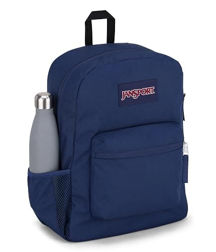 JanSport Cross Town Backpack 17" x 12.5" x 6" - Simple Bag for Everyone with 1 Main Compartment, Front Utility Pocket - Premium Class Accessories - Navy thumbnail 4
