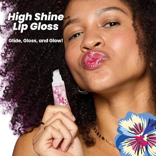 Blossom Lip Gloss Tubes, Cherry Scented Thick Clear High Shine Moisturizing Flower Lip Gel with Nourishing Jojoba Seed Oil, Infused with Real Flowers, 0.3oz, Cherry thumbnail 4