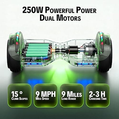 Hoverstar Bluetooth Hoverboard with LED Wheels Chrome Color Self Balance Scooter for Kids, Teenager (Chrome Blue) thumbnail 8