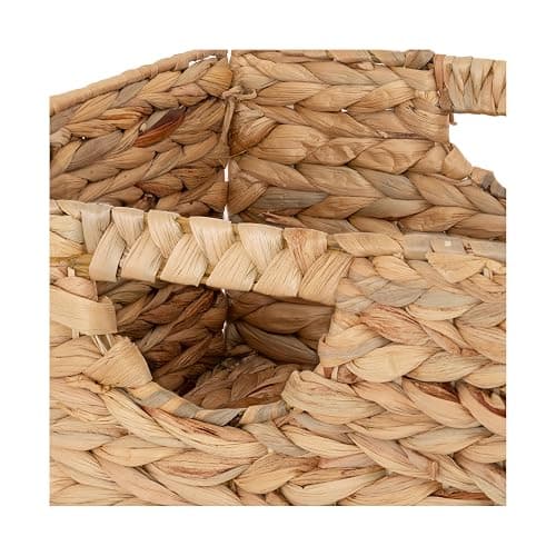 Seville Classics Premium Natural Handwoven Portable Laundry Bin Basket with Carrying Handles, Household Storage for Clothes, Linens, Sheets, Toys, Natural Water Hyacinth, Rectangular (2-Pack) thumbnail 4