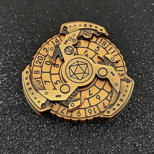 FLUEFOWL Shadow Roulette Dice Spinner for DND Dice Set, 7-in-1 Dragon Metallic D&D Dice with Gift Case for Dungeons and Dragon Game, RPG Role Playing Table Game Gifts (Black Gold) thumbnail 2