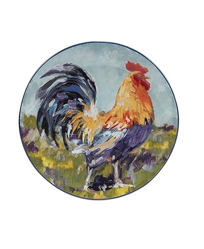 Certified International Rooster Meadow 9" Salad/Dessert Plates, Multicolored, Medium, Set of 4 thumbnail 7