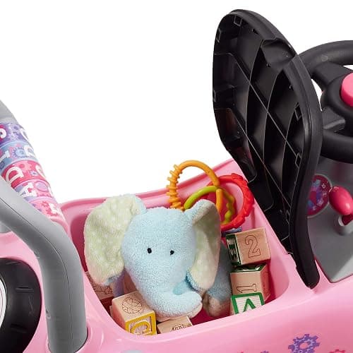Radio Flyer Busy Buggy Ride On Toy Car with 17 Interactive Activities, Sit-to-Stand for Ages 1-3, Features Built-in Storage, Walk or Ride Options for Toddler Development and Play thumbnail 14