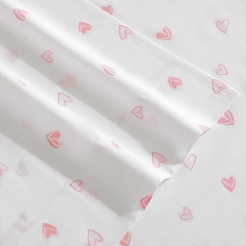 Poppy & Fritz - Twin Sheets, Luxurious Cotton Percale Bedding Set, Crisp & Cool, Super Soft Bed Essentials (Sweet Heart Pink, Twin) thumbnail 6