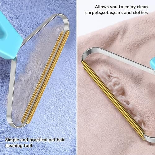 Pet Hair Remover, Dog and Cat Hair Remover, Wool Hair Remover, Carpet Rake for Pet Hair Removal, Carpet Rake, Pile Brush, Hand Shaver for Carpets, Car Cushions, Sofas, Pet Beds, Furniture & Rug thumbnail 6