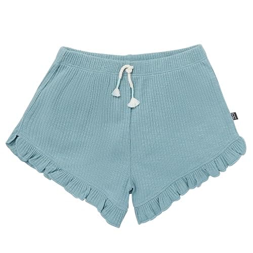 Modern Moments by Gerber Baby Girls' 4-piece Set (2 Flutter Sleeve Top & 2 Ruffle Wide Leg Short) thumbnail 3