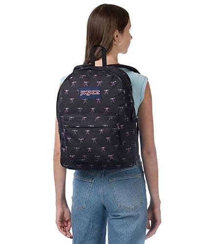 JanSport SuperBreak One Backpack - Durable, Lightweight Bookbag with 1 Main Compartment, Front Utility Pocket with Built-in Organizer - Premium Backpack, Bad Bows thumbnail 9