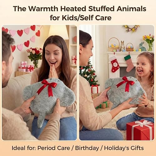 Mewaii Stingray Microwavable Unscented 1.6lbs Volcanic Rock Heating Pad 50-Minute Lasting Warmth Perfect Fit Heatable Stuffed Animals Plush for Period Cramps Menstruation Gifts for Girls Women thumbnail 7