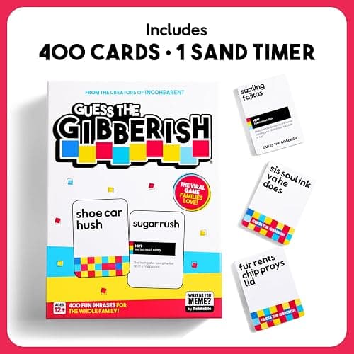 Guess The Gibberish Card Game for Families by Relatable, From The Creators of Incohereant, Fun Kids Games for Kids 12+ Includes 400 Cards & Sand Timer, Perfect Stocking Stuffers, & Christmas Games thumbnail 5