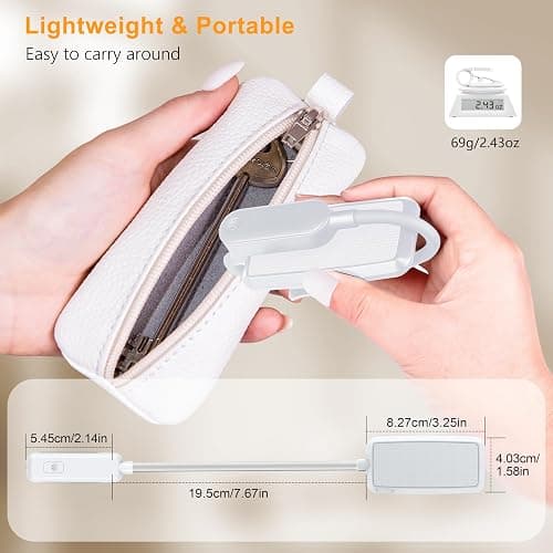 Gritin Lampe de Lecture 16 LED, Liseuse Lampe Clip Rechargeable, Gradation Progressive, 3 Modes de Protection des Yeux (Blanc/Ambre/Mixte), 360°Cou Flexible pour Lire au Lit,Blanc thumbnail 8