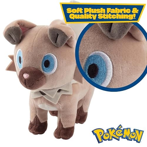 Pokémon 8" Rockruff Plush - Officially Licensed - Generation 7 Sun and Moon Figure - Authentic Soft Stuffed Animal Dog Toy - Holiday Christmas Stocking Stuffer Gift for Kids, Boys, Girls - 2+ thumbnail 4