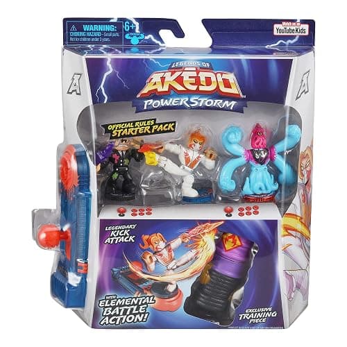Legends of Akedo Powerstorm Official Rules Starter Pack Legendary Kick Attack 3 Mini Battling Action Figures with Training Practice Piece and Exclusive Joystick Controller thumbnail 2