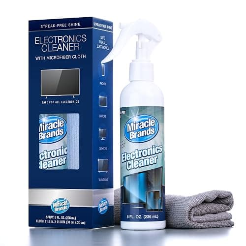 MiracleSpray for Electronics Cleaning, Safe Multisurface Cleaner for Any TV, Phone, Monitor, Keyboard, Screen, Computer, Includes Microfiber Towel - 8 Ounce Kit - Image 1