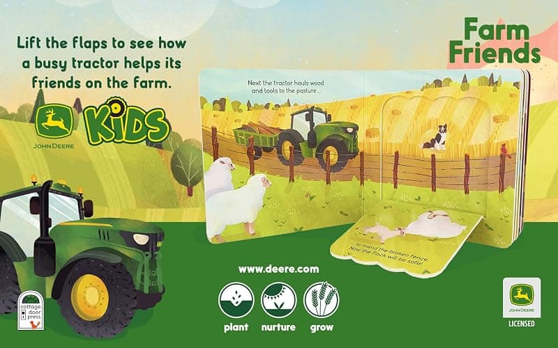 John Deere Kids Farm Friends Lift-a-Flap Board Book - Busy Tractor Helps Its Friends on the Farm thumbnail 7