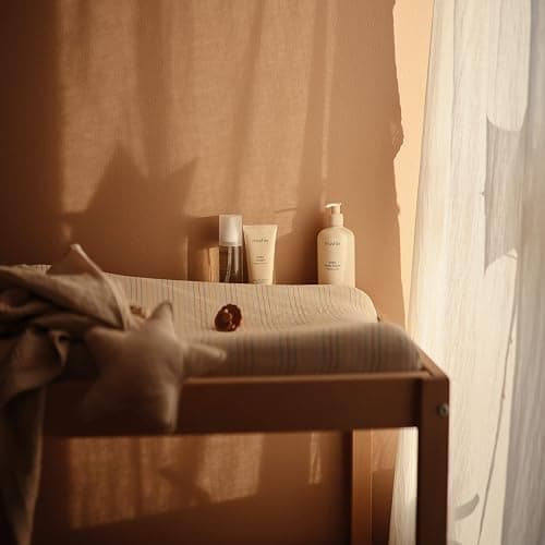 mushie Extra Soft Muslin Fitted Changing Pad Cover (Fog) - Fog thumbnail 5