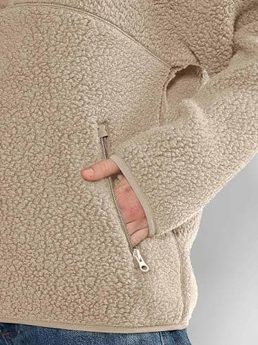 LASLULU Womens Half Zip Pullover Cropped Sweatshirts Sherpa Fleece Jacket Fuzzy Sweaters Cute Winter Jackets with Pockets thumbnail 3