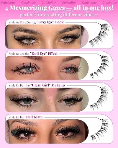 Bottom Lash Clusters DIY Eyelash Extensions 4 Styles Lower Lashes Wispy Bottom Individual Lashes 5-7mm Natural Thin Band Eyelash Clusters 255pcs for Bottom Lash Extension by calphdiar thumbnail 4