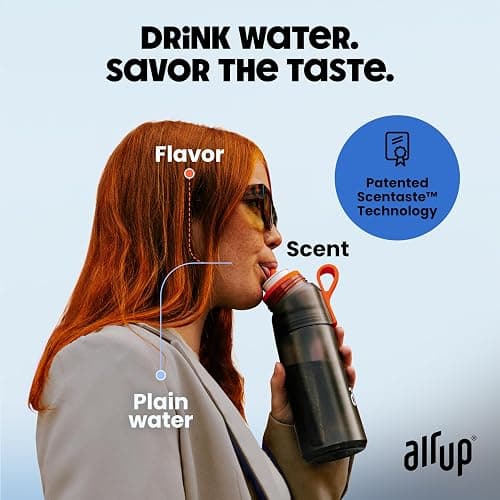 air up® water bottle (22 oz) for school, sports, gym | includes 5 scent pods & straw | flavored bottle in blue – also for kids, boys, girls | no calories, sugar-free and suitable for carbonation - Royal Blue - 22 Ounces thumbnail 2