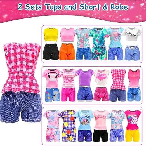 10 Sets Doll Clothes Hooded Sports Suit Tops and Pants for 11.5 inch Dolls | Tracksuit Set, Sportswear, Sports Clothes, Activewear, Running Apparel, Casual Outfits thumbnail 5