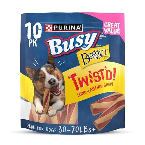 Purina Busy With Beggin' Dog Treats, Twist'd - 10 Count (Pack of 1) - Image 1