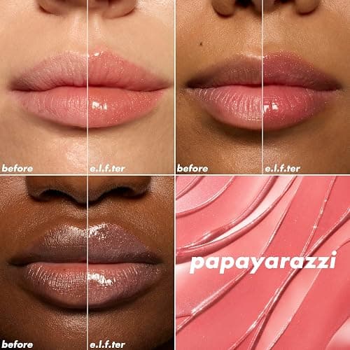 e.l.f. Glow Reviver Plumping Lip Oil, Tinted Lip Plumper For A High-Shine, Plump Finish, Infused With Jojoba Oil, Vegan & Cruelty-Free, Papayarazzi thumbnail 3