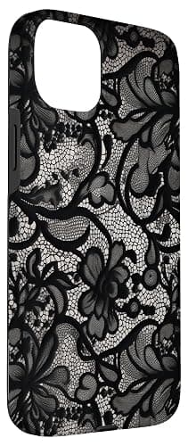 Black Lace Vintage Pattern Case for iPhone 15 Plus thumbnail 3