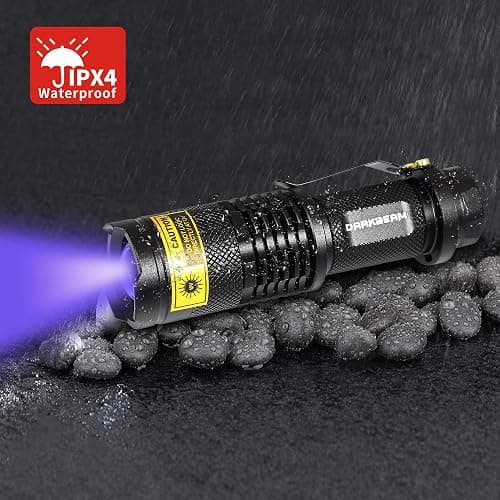 DARKBEAM UV 395nm Flashlight Ultraviolet led Light Blacklight Wood's lamp Portable 400nm Mini Detector for Dog/Cat Urine Pet Stains, Anti-counterfeiting Identification, Resin Curing, AA thumbnail 8