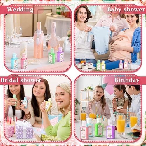 Gejoy 48 Pack Mini Hand Sanitizer Bulk Wedding Party Favors for Guests Hand Sanitizer Travel Size Thank You Hand Soap Gifts for Wedding Personalized Bridal Baby Shower Party Supplies thumbnail 5