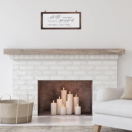 I Still Remember the Days I Prayed for What I Have Now Rustic Hanging Wood Wall Sign Retro Vintage Home Decor Wooden Farmhouse Plaque for Garden Home Farmhouse(White Background) thumbnail 5
