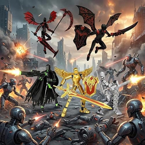 Pthjswj T13 Action Figure Set - (Assembled) 3D Printed Action Figure, Titan 13 Action Figure, Multi-Jointed Movable Dummy 13, Robot Action Figure, Birthday Gifts for Boys, Girls Desktop Decorations thumbnail 2